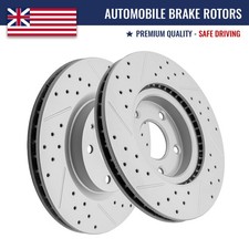 Front Drilled Slotted Brake Rotors for 2019 - 2025 Mazda 3 2020 - 2023 CX-30