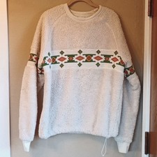 Urban Outfitters Southwest Sherpa pull over Cozy oversized Sweatshirt Size S