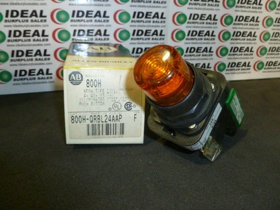 Allen Bradley 800H-QRBL24AAP Beleuchtet Bernstein Linse Taste 24 V-New IN Karton