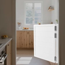 Partition Door Multi-function Wood Modern Single-Door Leaf w/ Hinges & Doorpost