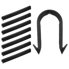 550 Pcs Foamboard Staples, 16mm PEX Pipe Staples U Shape Plastic,Black