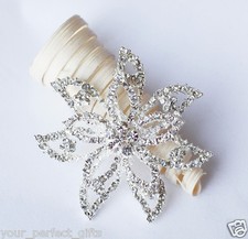 Rhinestone Crystal Brooch Jewelry Pin Wedding Invitation Cake Decoration BR087