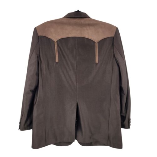 Buffalo Country Western Wear Herren Braun Blazer Gr. 40R Color Block Passe Cowboy - Bild 8 von 11