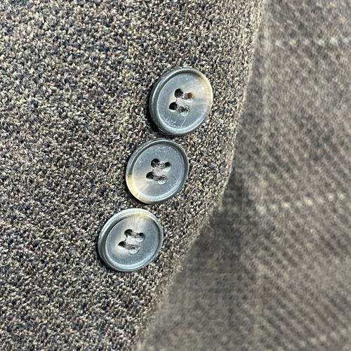 Stafford Sport Coat Mens 42S Brown Windowpane Flannel Wool - Picture 2 of 10
