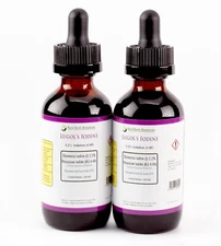 4 oz Lugols Iodine 2% RARE EARTH BOTANICALS High Potency  2oz Twin Pack = 4 oz