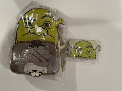 Loungefly Shrek and Donkey Mini Backpack and Wallet - NWT