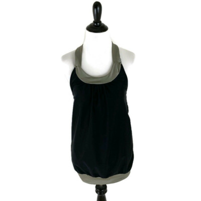 Albion Fit Women's Halter Top S Small Athletic Tankini Stretchy Workout Bra Tank
