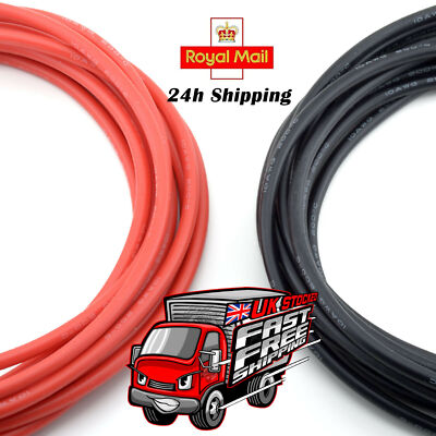 Flexibles weiches Silikondrahtkabel rot & schwarz 8/10/12/14/16/18/20/22/24 AWG