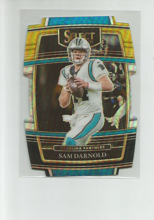 2021 SELECT PRIZM BLACK AND GOLD DIE CUT #7 SAM DARNOLD