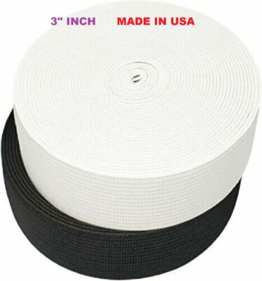 3'' inch Elastic 500 yard of knit sewing elastic 10 rolls of 50 yard  MADE IN USA