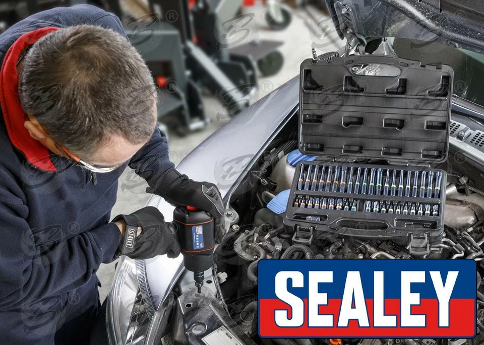 SEALEY Impact Hex Torx Spline Bit Socket Set 3/8" 1/2" Adapter Long Short Reach - Image 4 of 4