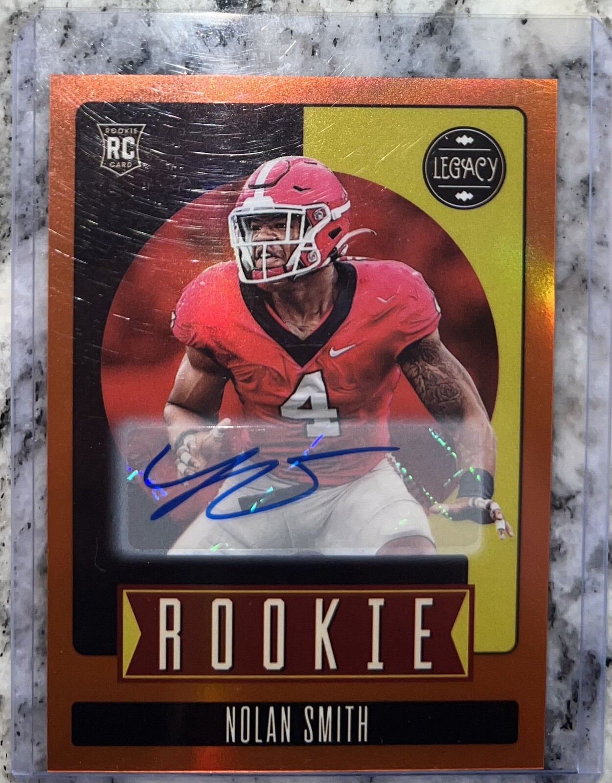2023 Panini Legacy - Rookies Premium Penmanship Orange #185 Nolan Smith /149 