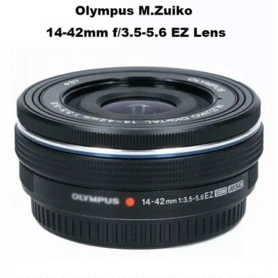 M.Zuiko 14-42mm f/3.5-5.6 EZ Lens for Olympus Panasonic M4/3 Mount Cameras Black