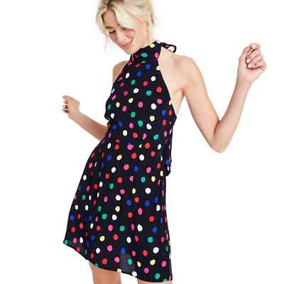 RIXO for Target Black Polka Dot Sleeveless Halter Dress Size XS XSmall |  eBay
