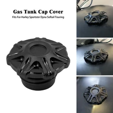 Black Gas Cap Fuel Oil Tank Cover For Harley Street Glide Road King Softail Dyna