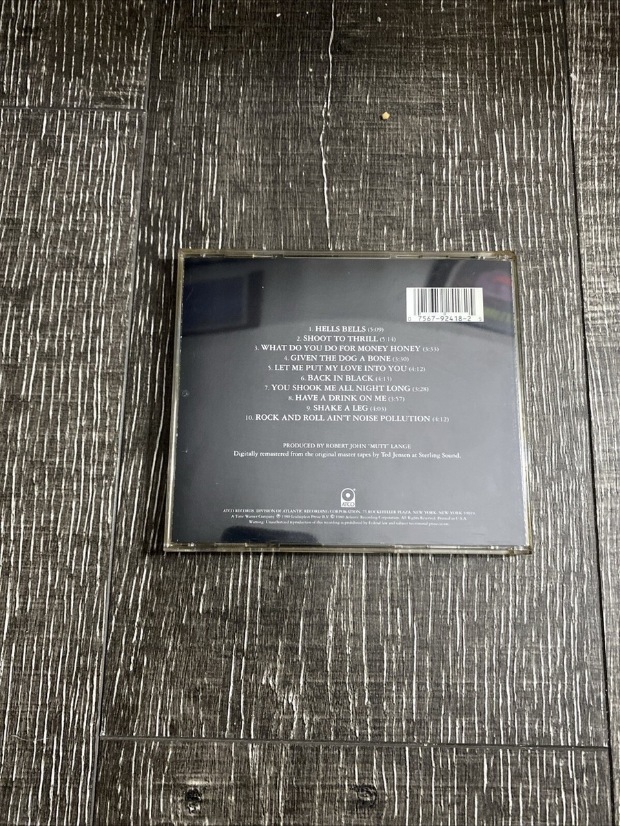 Back in Black by AC/DC Atco 92418-2 | eBay