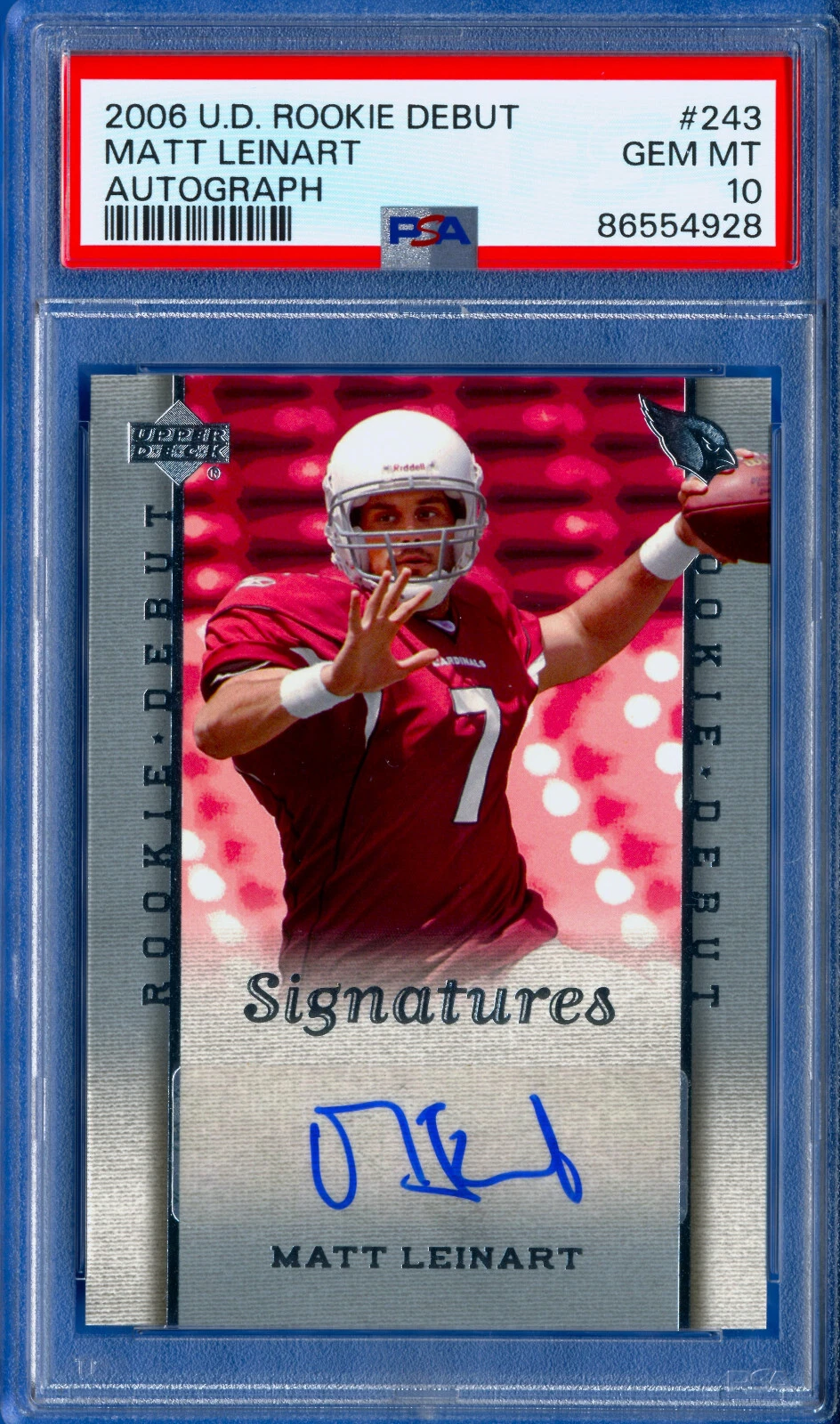 Matt Leinart Upper Deck Rookie Debut #243 Autograph