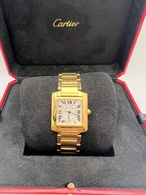 Cartier Tank Francaise Large 18K Yellow Gold W50001R2  display picture 2