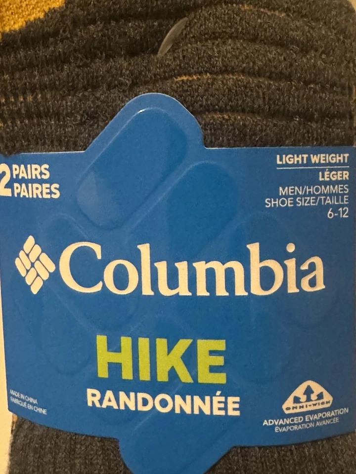 Paquete de 2 pares de calcetines Columbia grises ligeros para hombre 6-12 Foto 4 de 4
