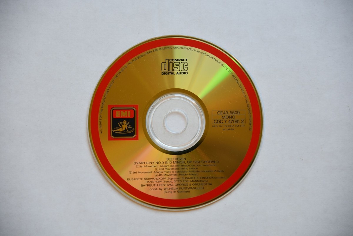 24K GOLD JAPAN CD EMI CE43-5509 BEETHOVEN SYMPHONY NO.9 CHORAL