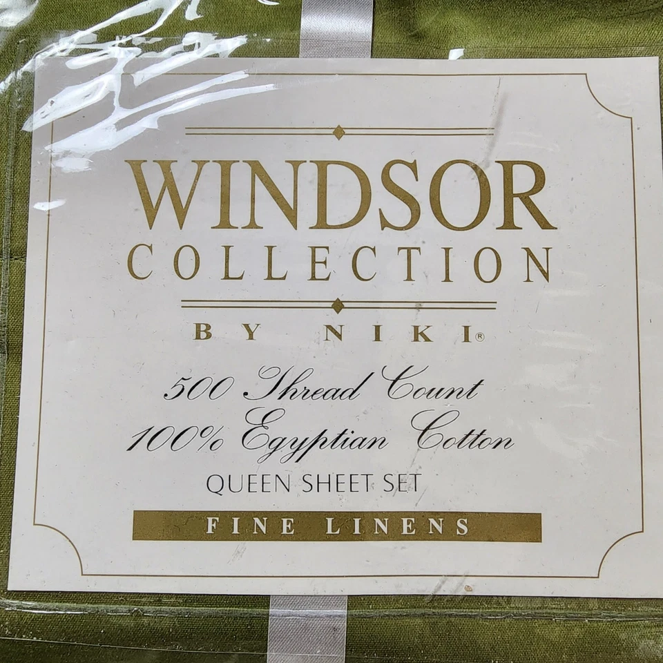 Windsor коллекции королева простыни комплект египетский хлопок минимальный люкс зеленый 500 TC новый - Изображение 3 из 4