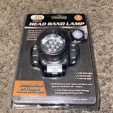 7 LED HEAD LAMP 3 Function Hands Free Strap Design Articulating NEW