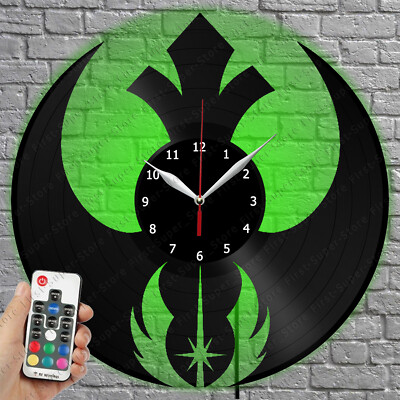 LED Clock Rebel Alliance Vinyl Record Wall Clock Led Light Wall Clock 139