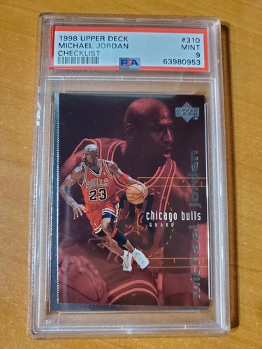1998 Upper Deck Checklist Michael Jordan Card #310 PSA 9 Mint
