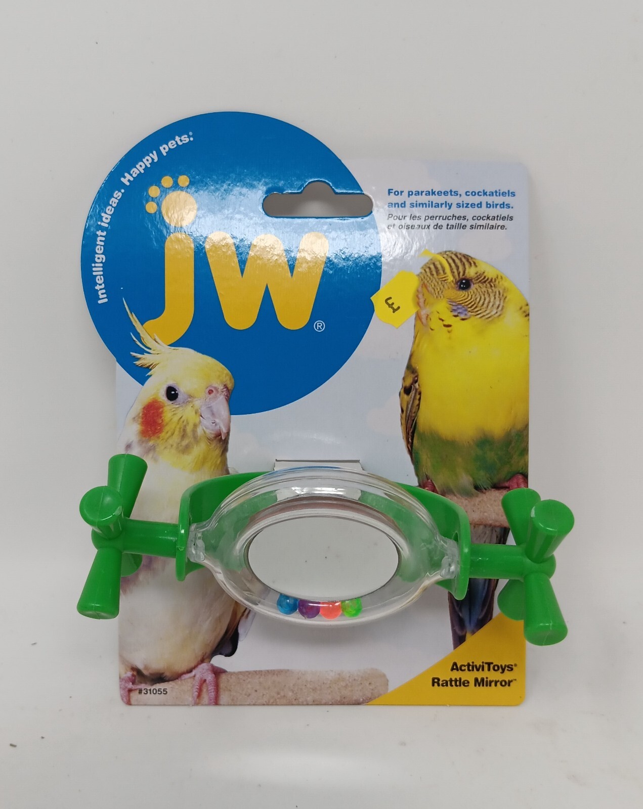 JW bird enrichment toys for cockatiel, budgie and parakeets mirror