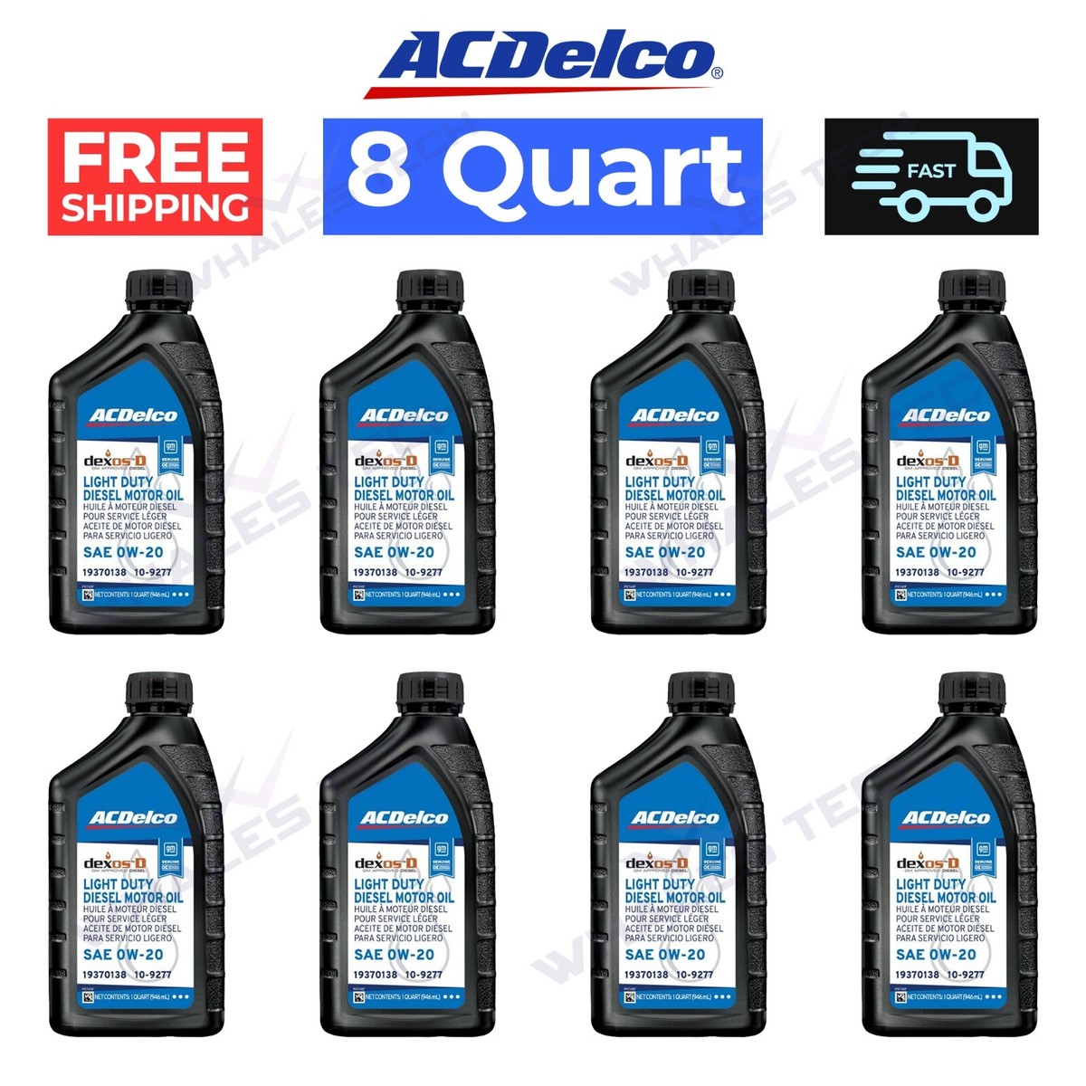 ACDelco 10-9277 0W-20 dexosD Full Synthetic Light Duty Diesel