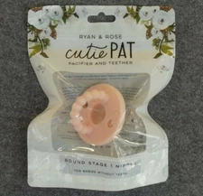 Ryan & Rose Cutie PAT Stage 1 0m+ All-in-One Pacifier and Teether Massaging Ring