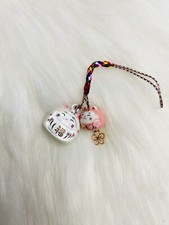 Japan Lucky Cat Red Phone Bell Charm Sakura Charm Pendant Flower White Pink Gift