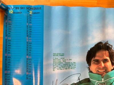 Affiche Course F1 Nelson Piquet Vs Alain Prost 1983 - Recto Verso - 60x80cm - Occasion