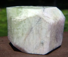 Polished Morganite Free Form Crystal with Aquamarine and Tourmaline Madagascar