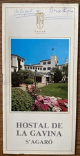 HOSTAL DE LA GAVINA-S'AGARO-COSTA BRAVA-SPAIN-HOTEL VINTAGE BROCHURE-