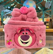 2025 New Shanghai Disney Lotso Cartoon Lovely Handheld Cosmetic Bag Storage Bag