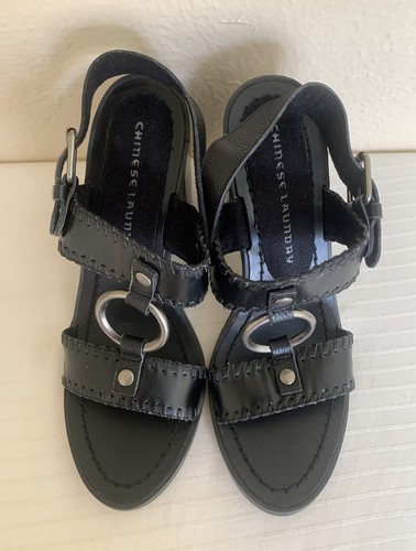 chinese laundry black platform sandals