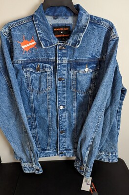 MEMBERS ONLY X Nickelodeon JEAN Denim JACKET Size 2XL RUGRATS Arnold NWT