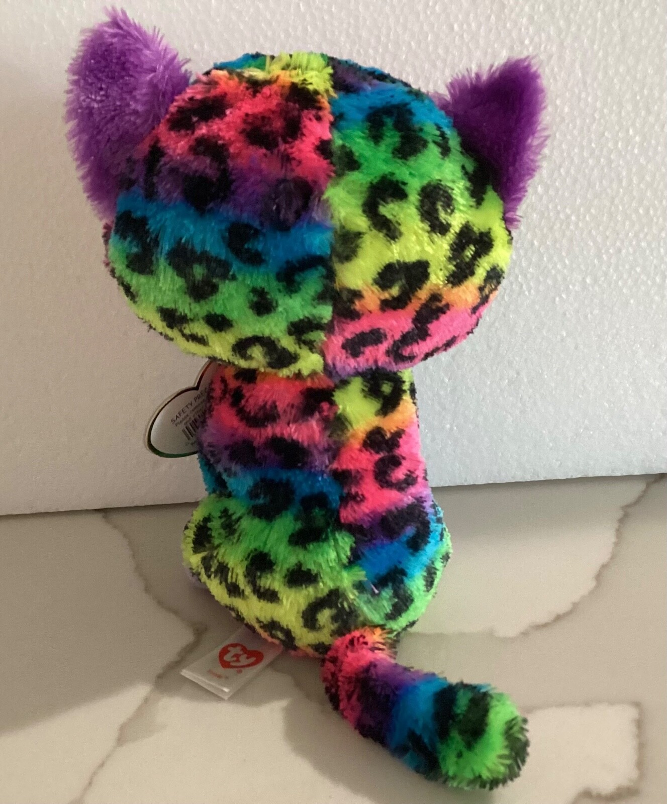 Ty Beanie Boos TRIXIE Rainbow Leopard - Retired Claire’s Exclusive 6” RARE/NEW