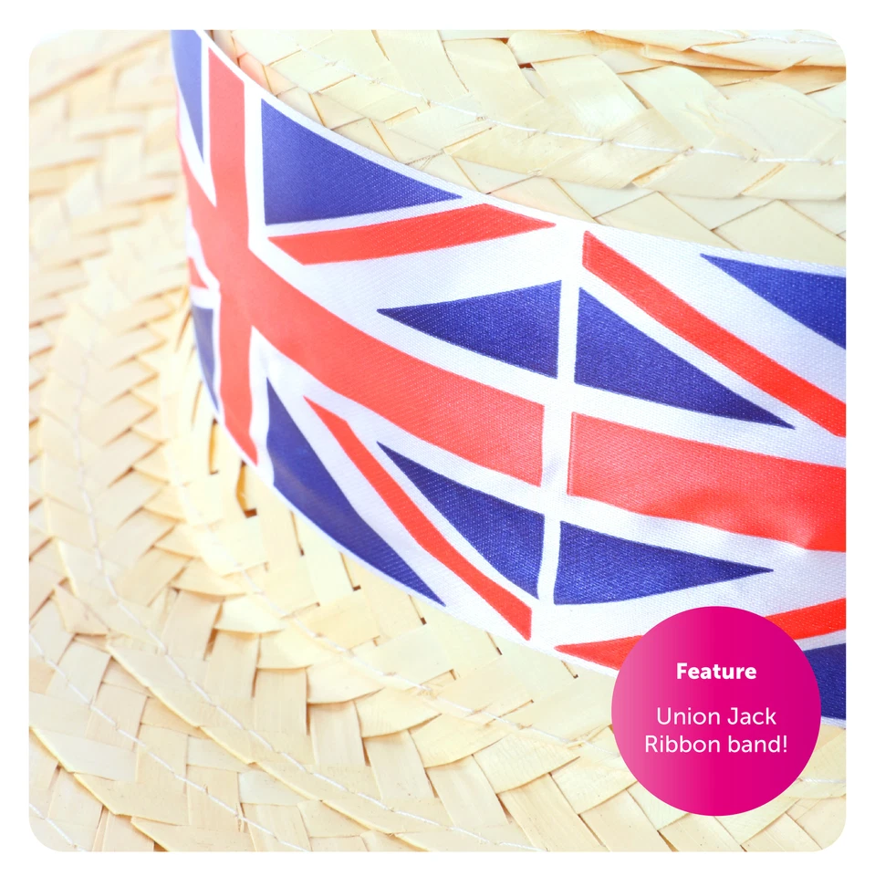 100 X UNION JACK СОЛОМЕННАЯ ШЛЯПА ЛОДОЧНИКА 1920-Х ГРЕБНАЯ ЛОДКА КАРНАВАЛЬНЫЙ КОСТЮМ ВЕЛИКОБРИТАНИЯ - Изображение 3 из 4