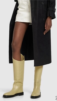 Jil Sander Riding Boots Beige Sz 35 NEW | eBay
