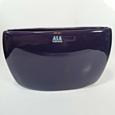 Vintage ASA Selection Purple Retro Modern Art Deco Wide Narrow Vase 11'' Germany