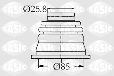 SASIC 4003408 Faltenbalgsatz, Antriebswelle für CITROËN PEUGEOT RENAULT VOLVO
