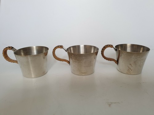 Art Déco Design Teetassen versilbert, Carl Deffner Esslingen - ohne Glaseinsatz - Bild 4 von 9