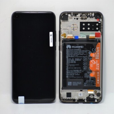 Original Huawei P40 Lite E (2020) LCD Assy + Rahmen +Batt Neu Schwarz 02353FMW