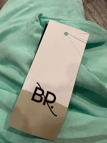 NWT BP. Nordstrom Teal 100% Organic Cotton Boxy Cropped Short Sleeve T-Shirt 1X - Picture 11 of 14