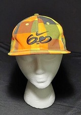 Nike 6.0 Yellow Orange Plaid Flat Bill Cap Hat Boys 8/20