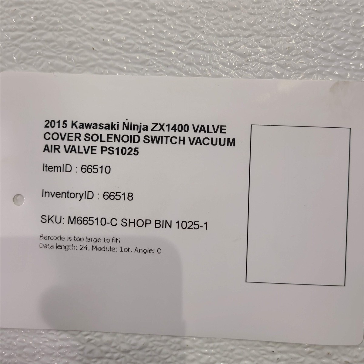 【 24  】 2015 Kawasaki Ninja Zx1400 Valve Cover Solenoid Switch Vacuum Air