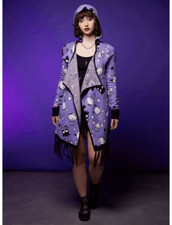 Sanrio Hello Kitty And Friends Purple AOP Knit Sweater Cardigan XL