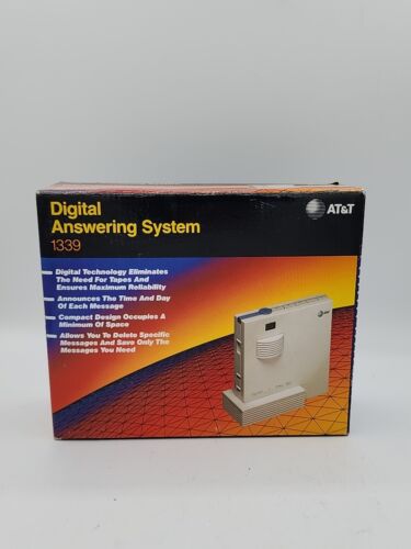 AT&T 1339 Digital Answering System Machine w/Time & Day - 1990's Vintage NEW - Picture 1 of 7
